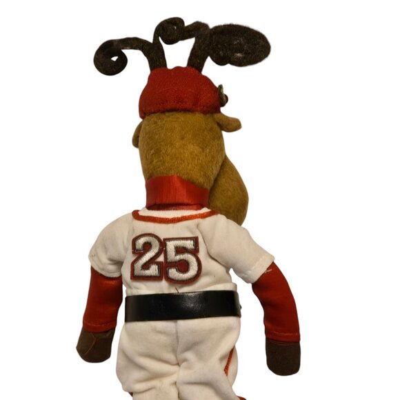 Baseball Reindeer Figurine with Wooden Doll Chair Christmas Sports Decor 15 Inch - Picture 8 of 16